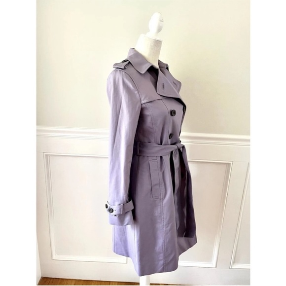 Hobbs London Saskia Trench Coat in Lavender Size US4 - Picture 5 of 8